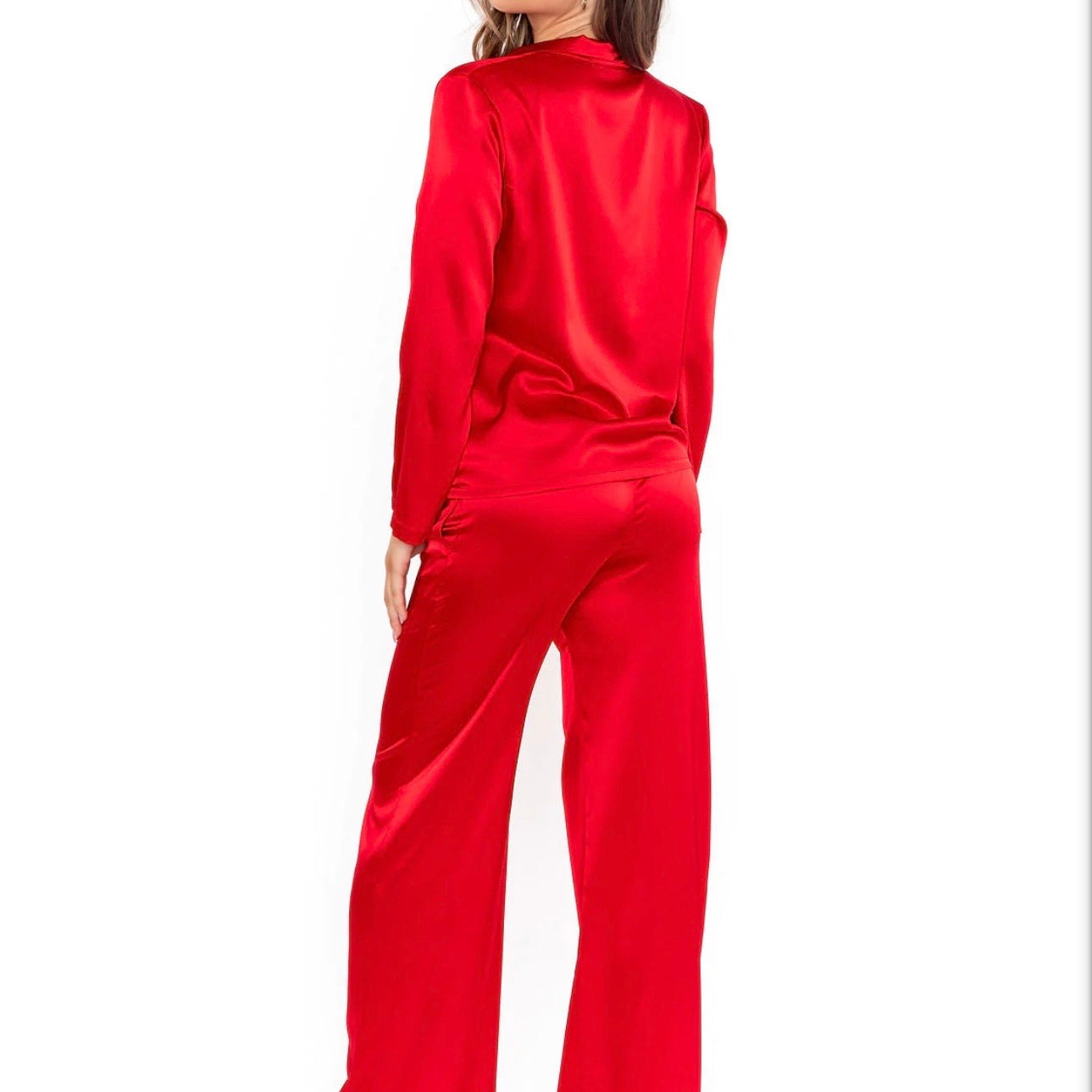 Mary Jo Bruno - Silk Pyjamas - Red